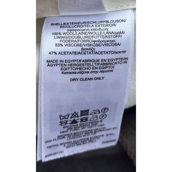 Brooks Brothers 346 Mens Dress Pants 35x32 Wool Madison Fit Pleated Brown - Picture 9 of 9